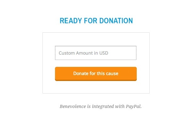 ready for donation - WP theme is integrated with PayPal