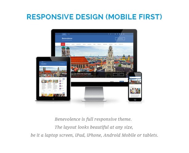 Responsove WordPress theme for Church / Nonprofit - Responsive design (Mobile first)