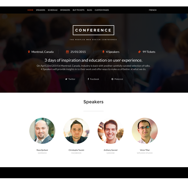 Conference - WordPress Theme