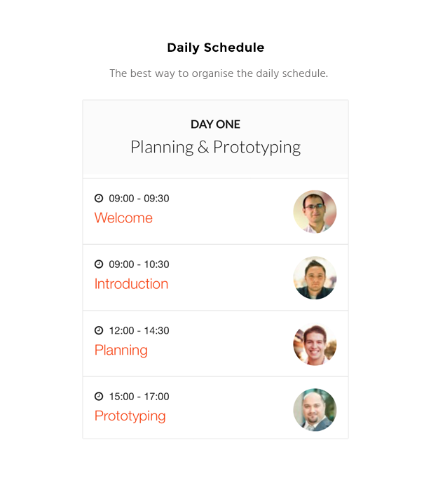 Conference - Daily Schedule