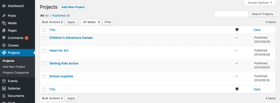 All Projects - Benevolence Docs