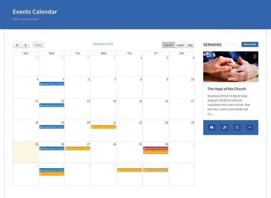 Displaying Events - Benevolence Docs