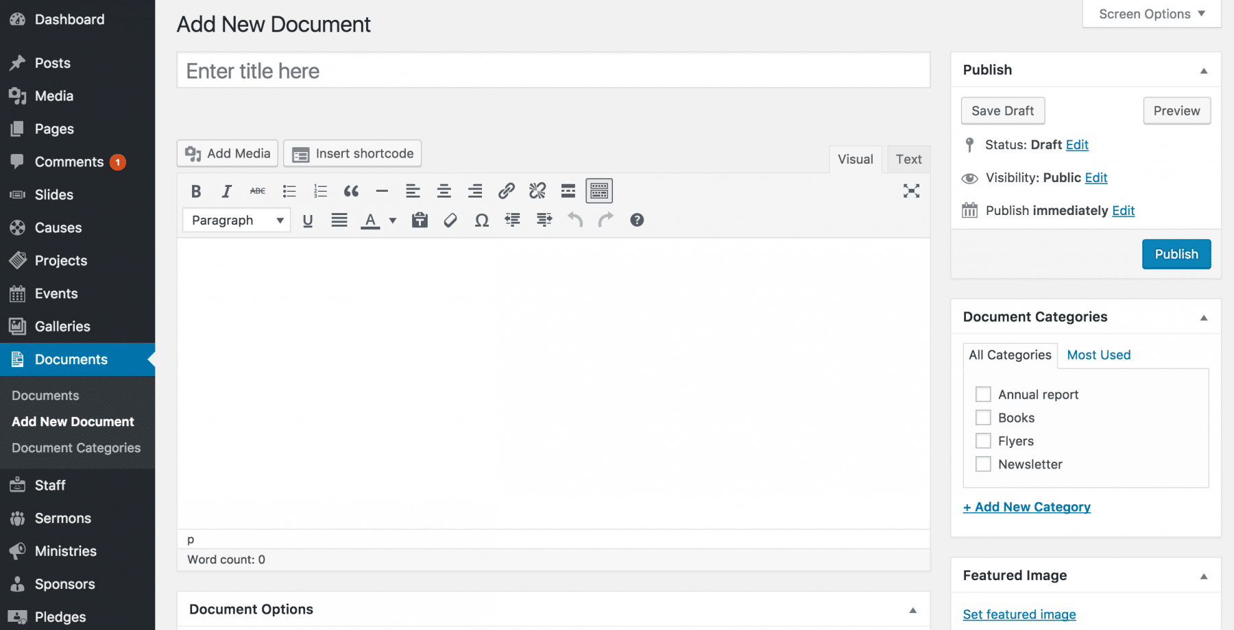 Add New Document - WPlook Documentation