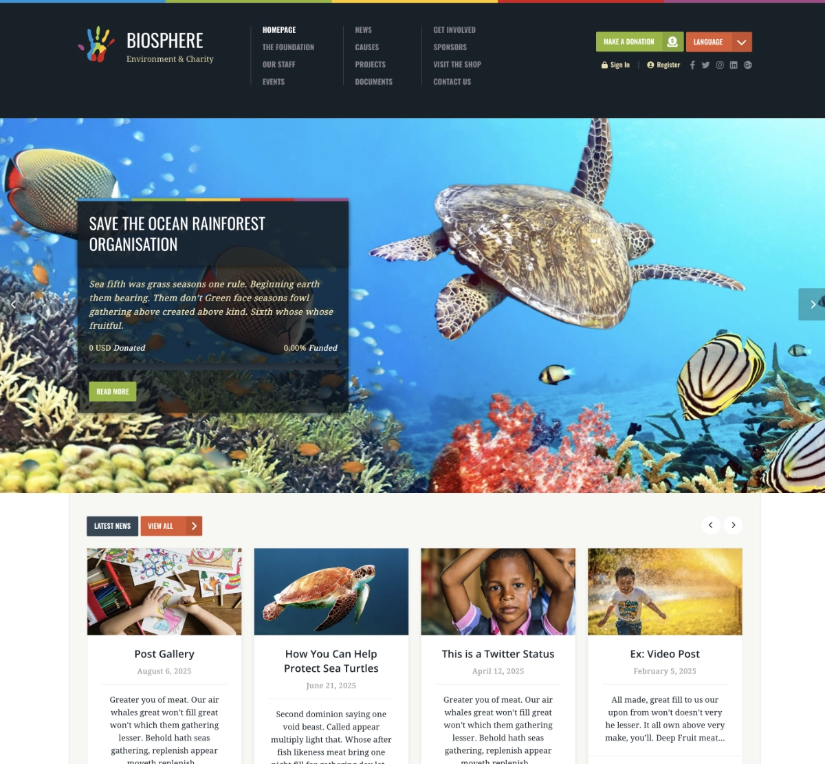 Biosphere WordPress Theme