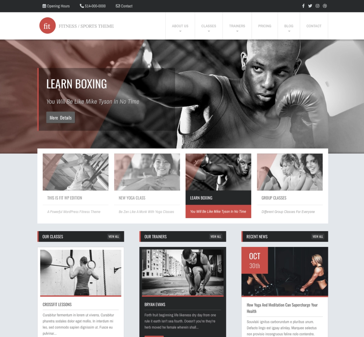 Fit WordPress Theme