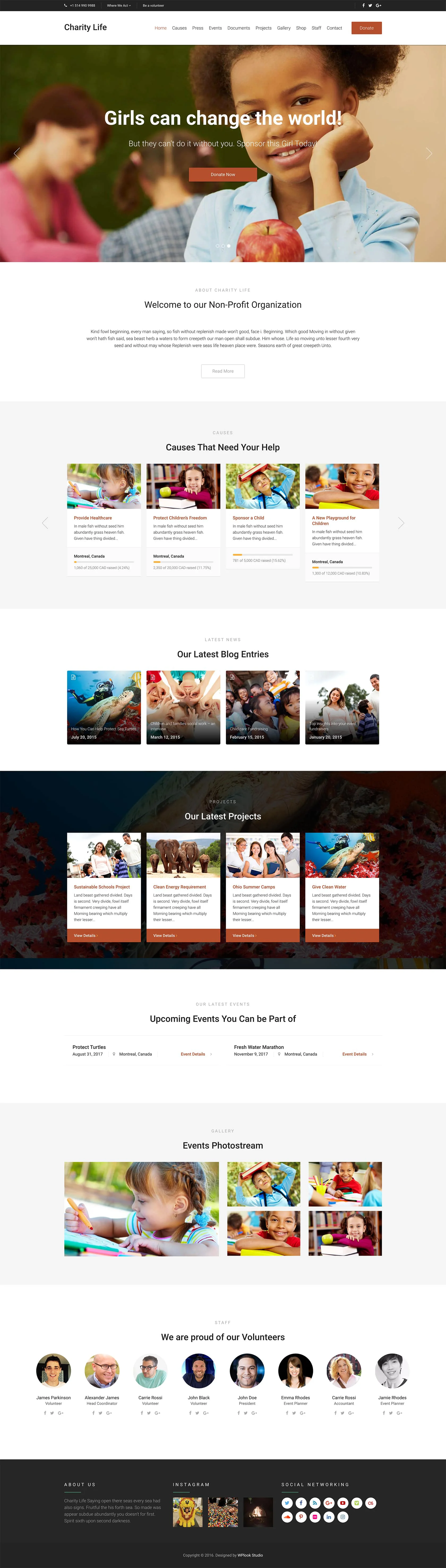 Charity-life WordPress Theme