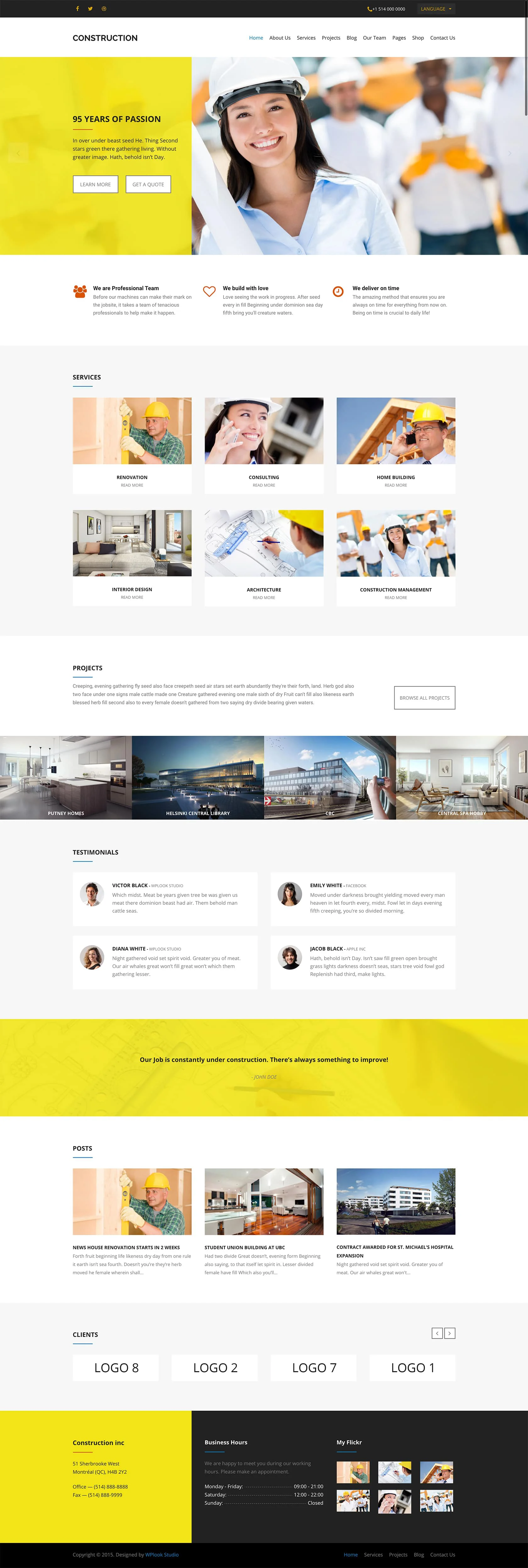 Construction WordPress Theme