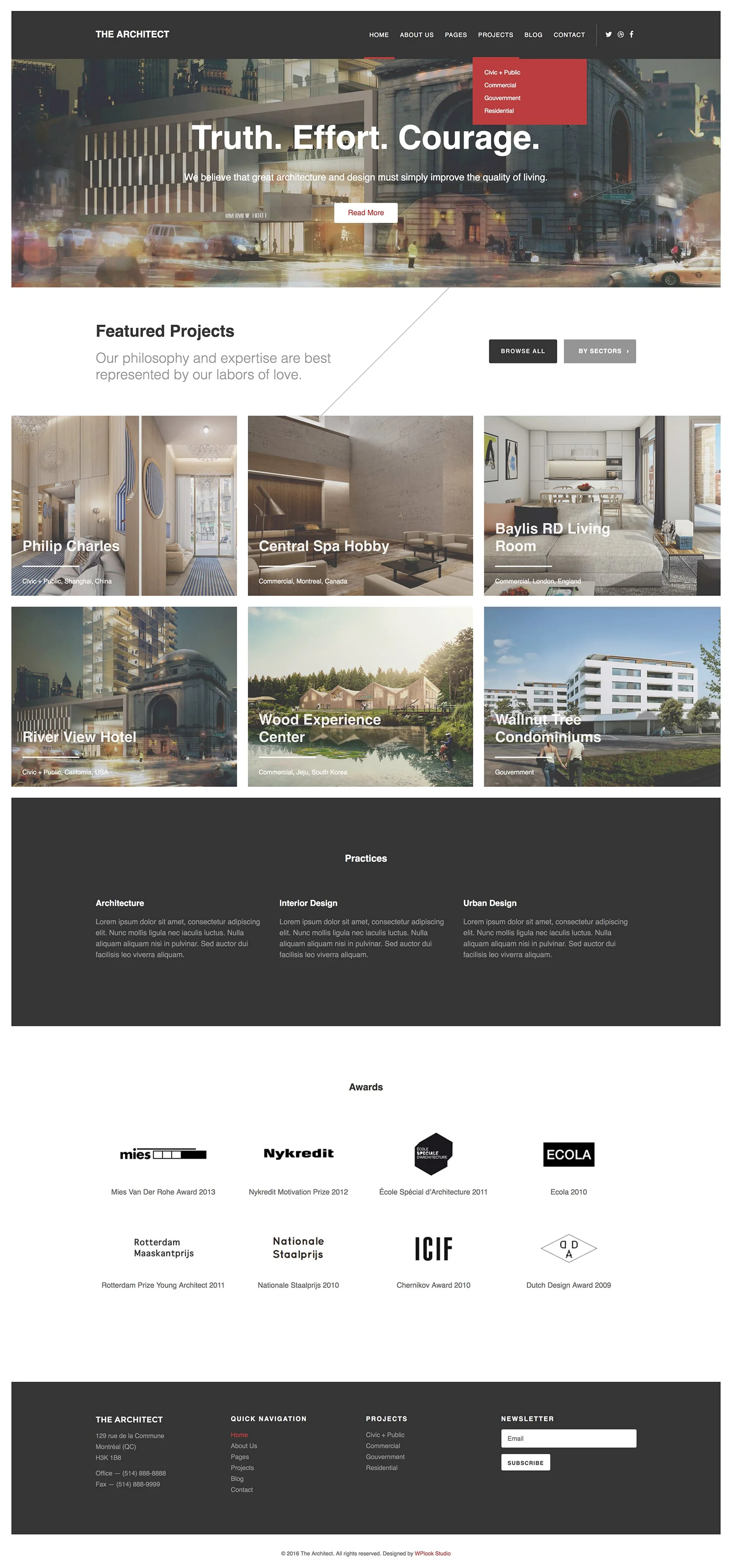 Architect Website WordPress Theme