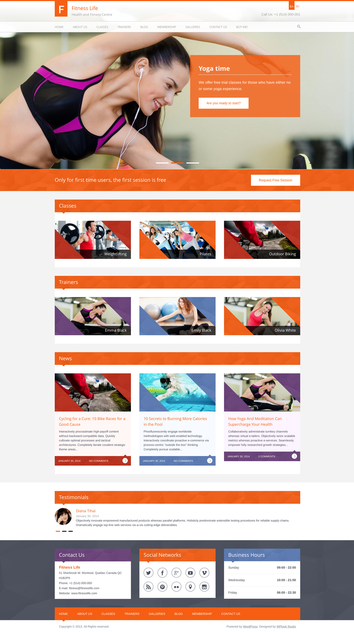 Web Design for Fitness, Wellness & Yoga Studios