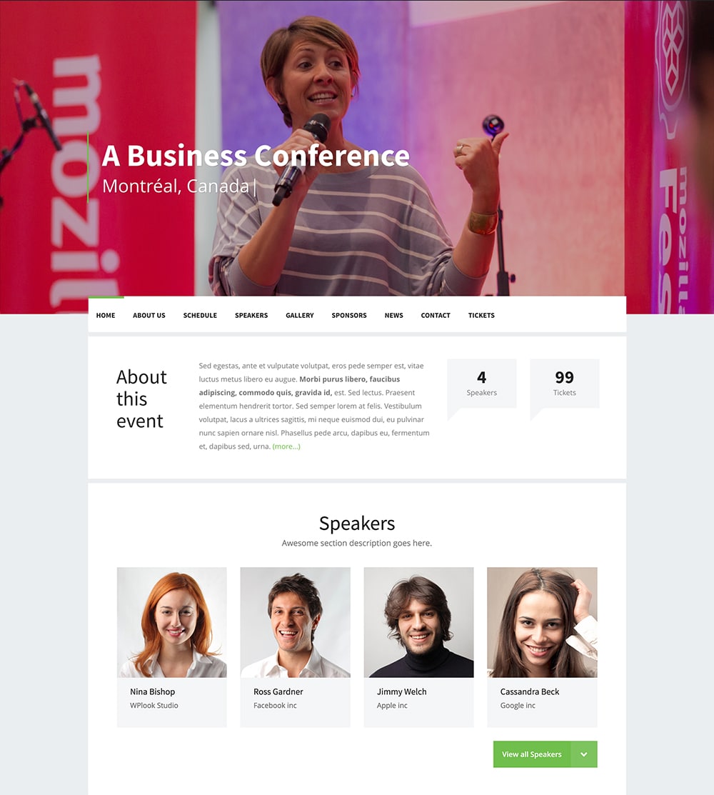 Best WordPress Theme For Conference