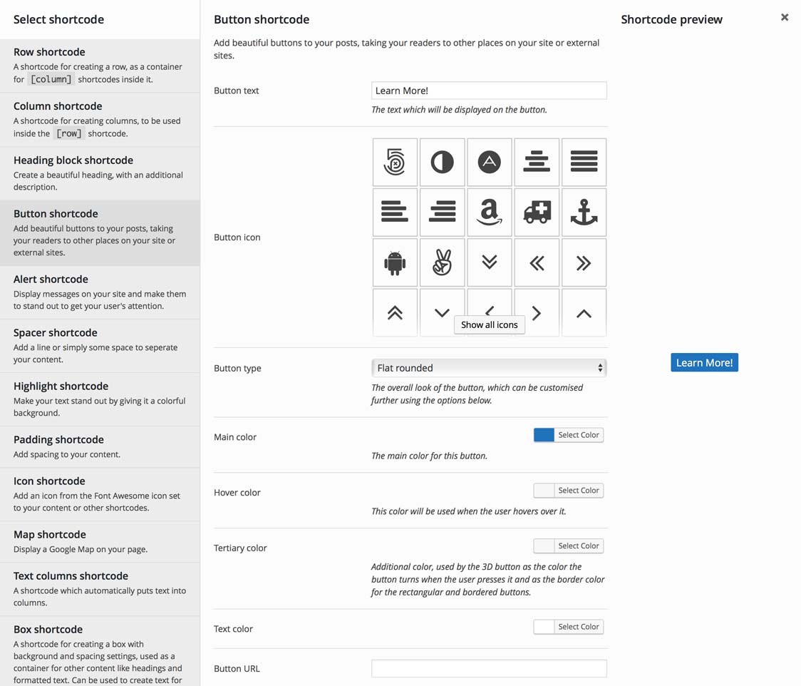 Shortcodes WordPress Theme