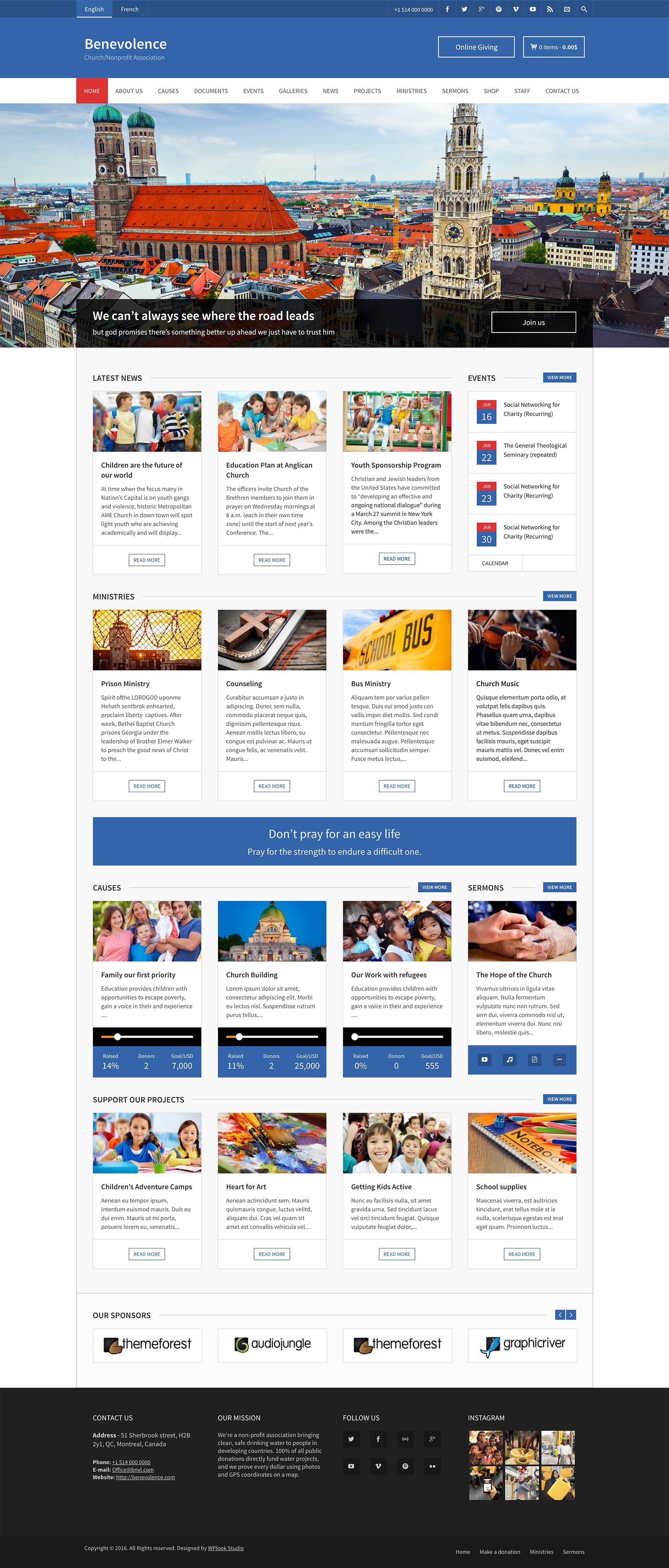 Churche Website - Nonprofit WordPress Theme