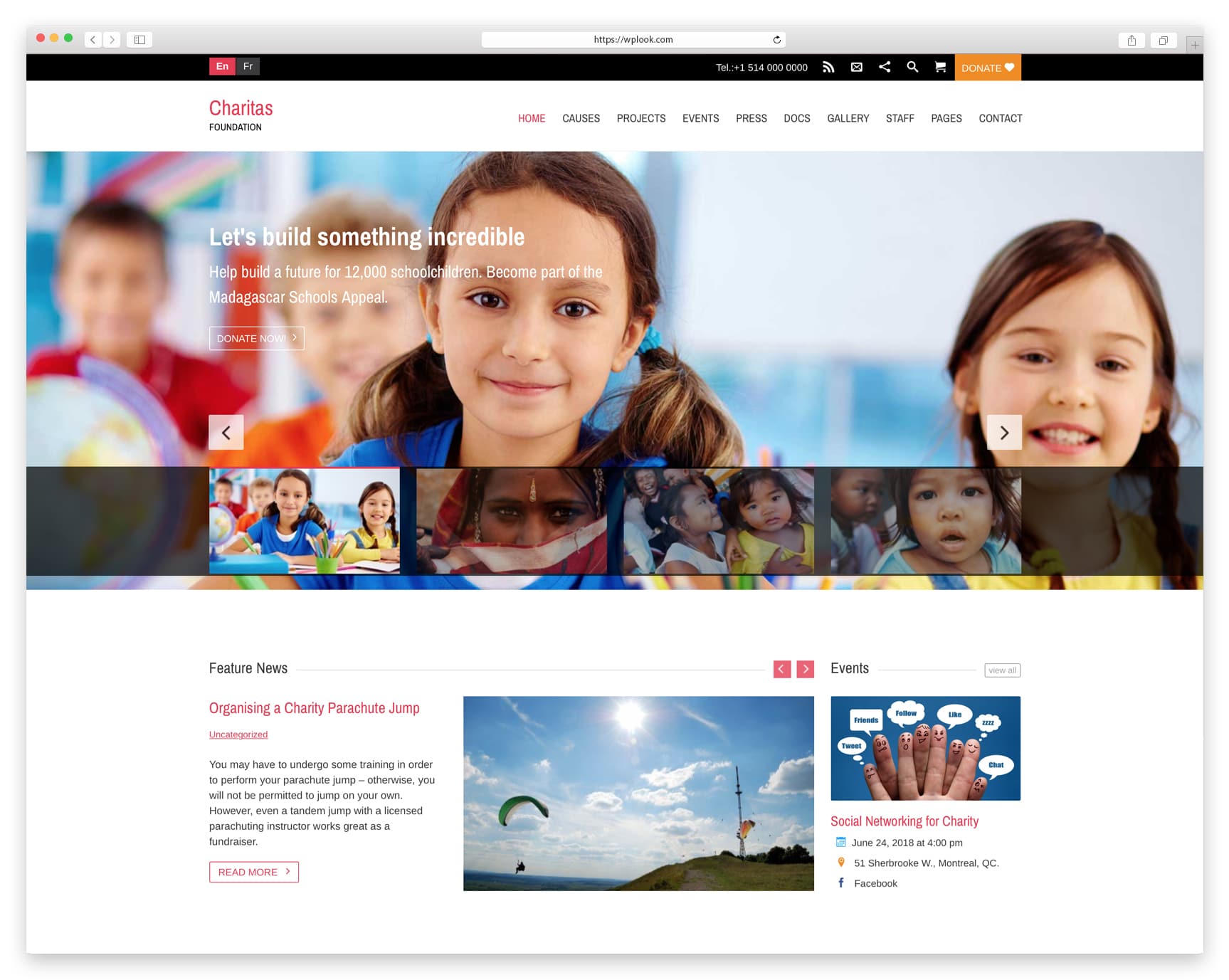 Charitas - WordPress Themes for Non-Profit