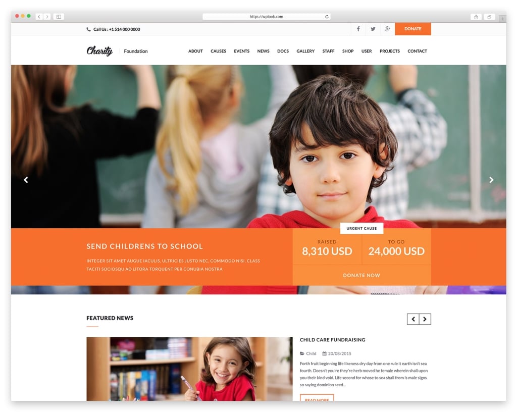 Charity WordPress Theme for Nonprofit