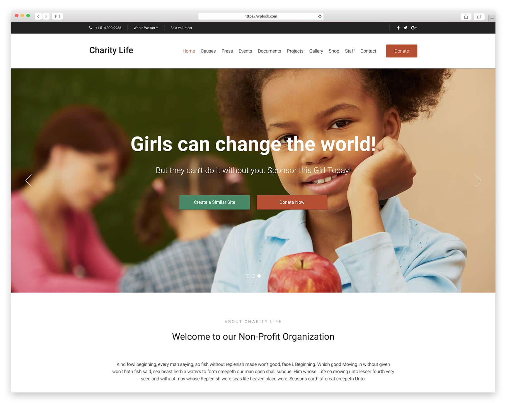 Charity life - Fundraising Charity WordPress template