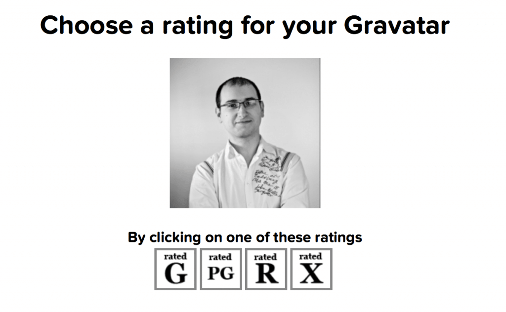 Choose Rating for your Avatar