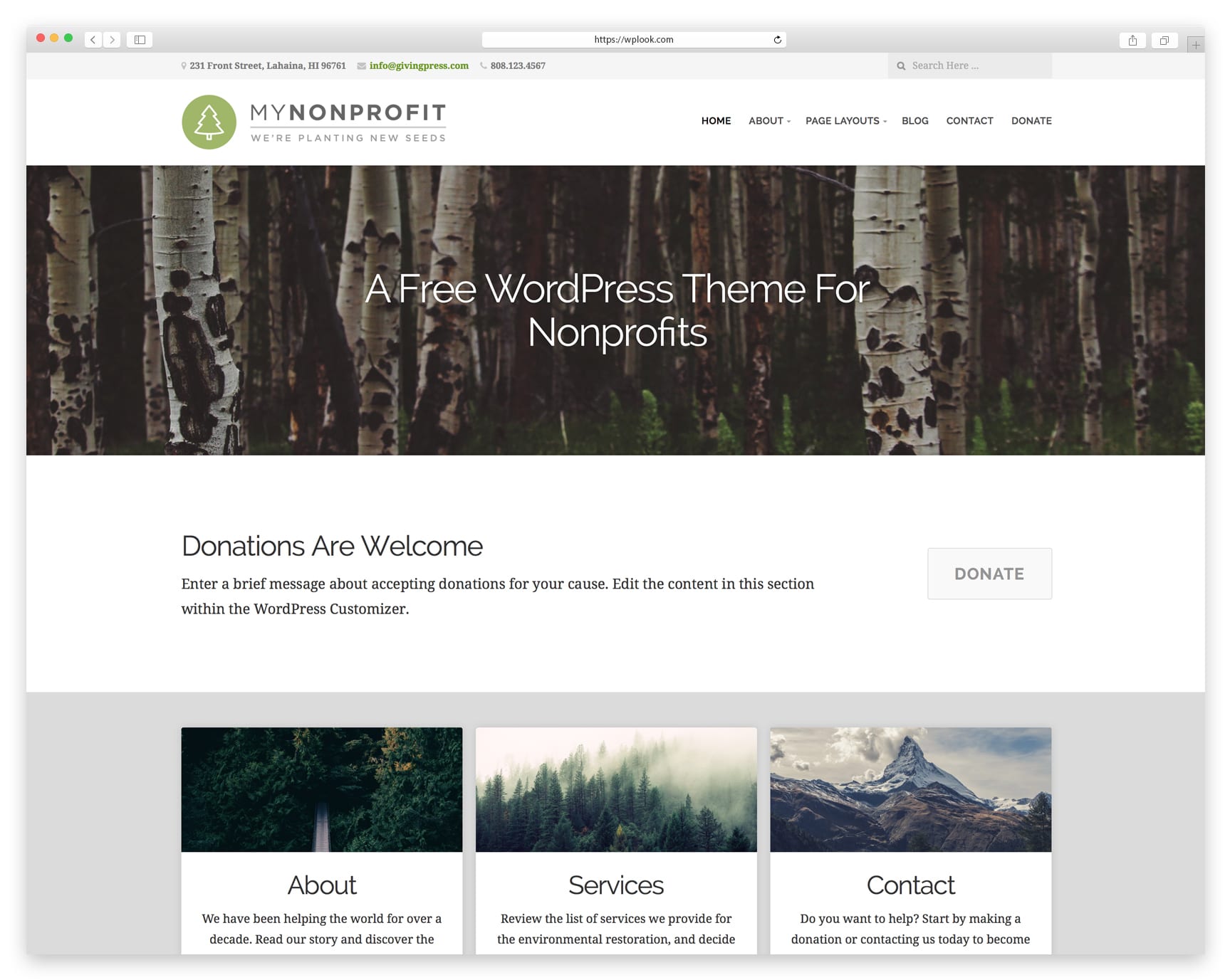 Free WordPress Theme for Nonprofit