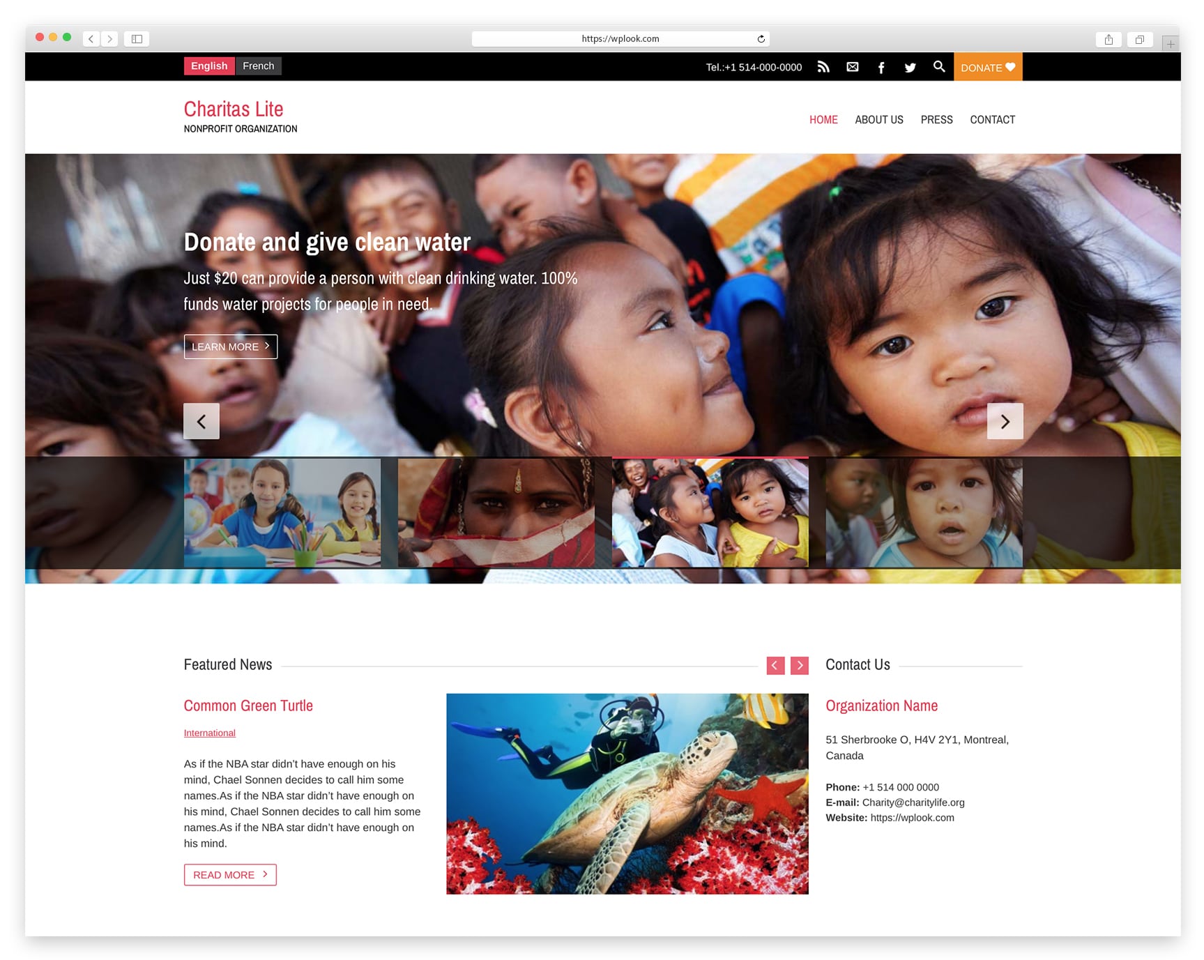 Charity Life - Free WordPress Themes for Charity