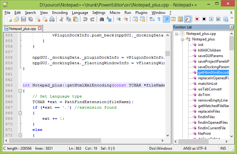 Notepad ++code editor