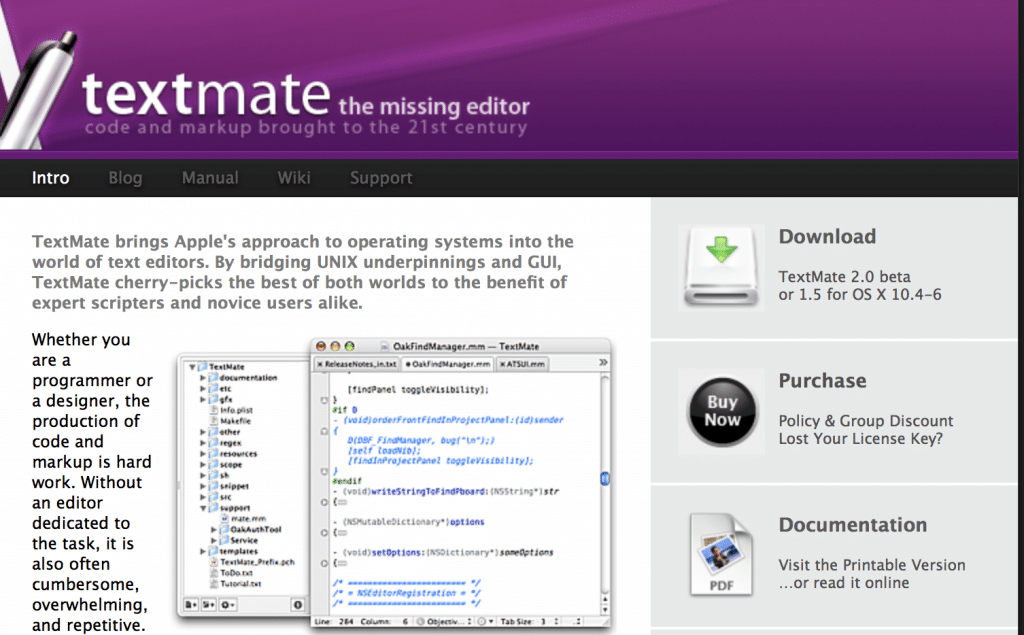 textmate code editor