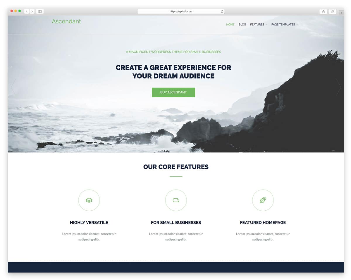 Ascendant Great Theme for Small Businesses