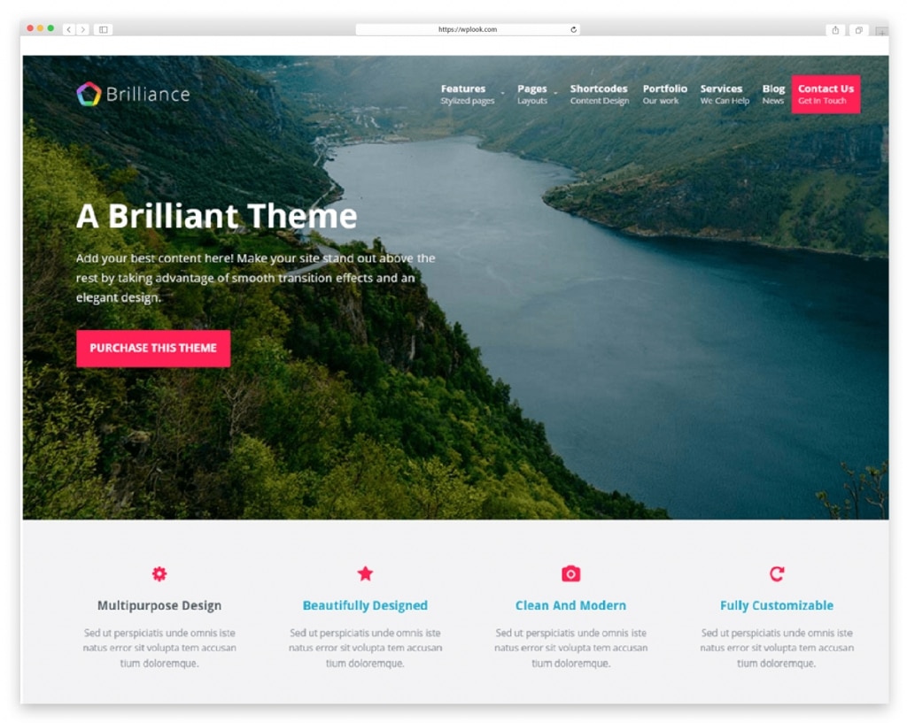 Brilliance - Free Responsive WordPress Theme