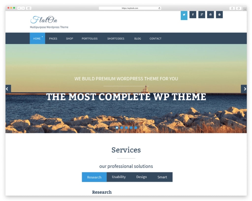 FlatOn - Free Responsive WordPress Theme