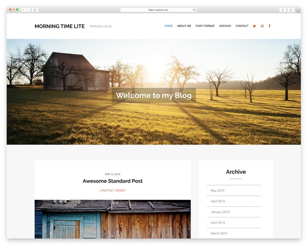 Morning Time Lite - Free Responsive WordPress Theme