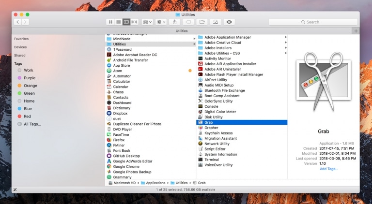 how to print screen on mac