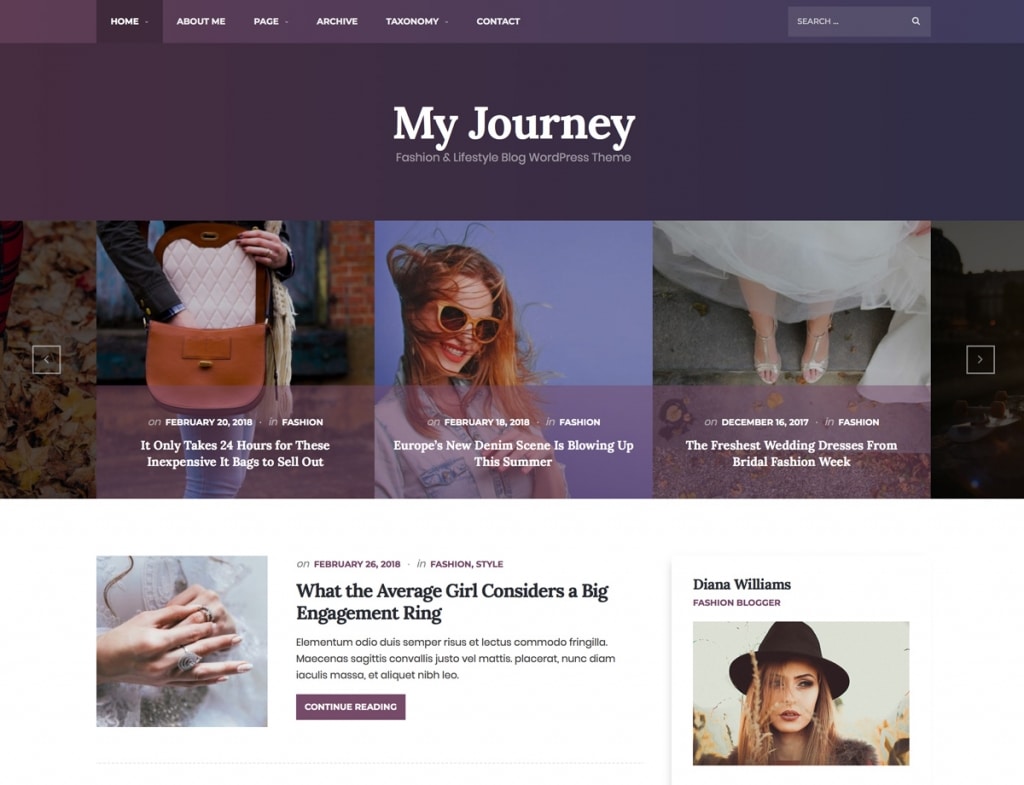 lifestyle personal wordpress theme