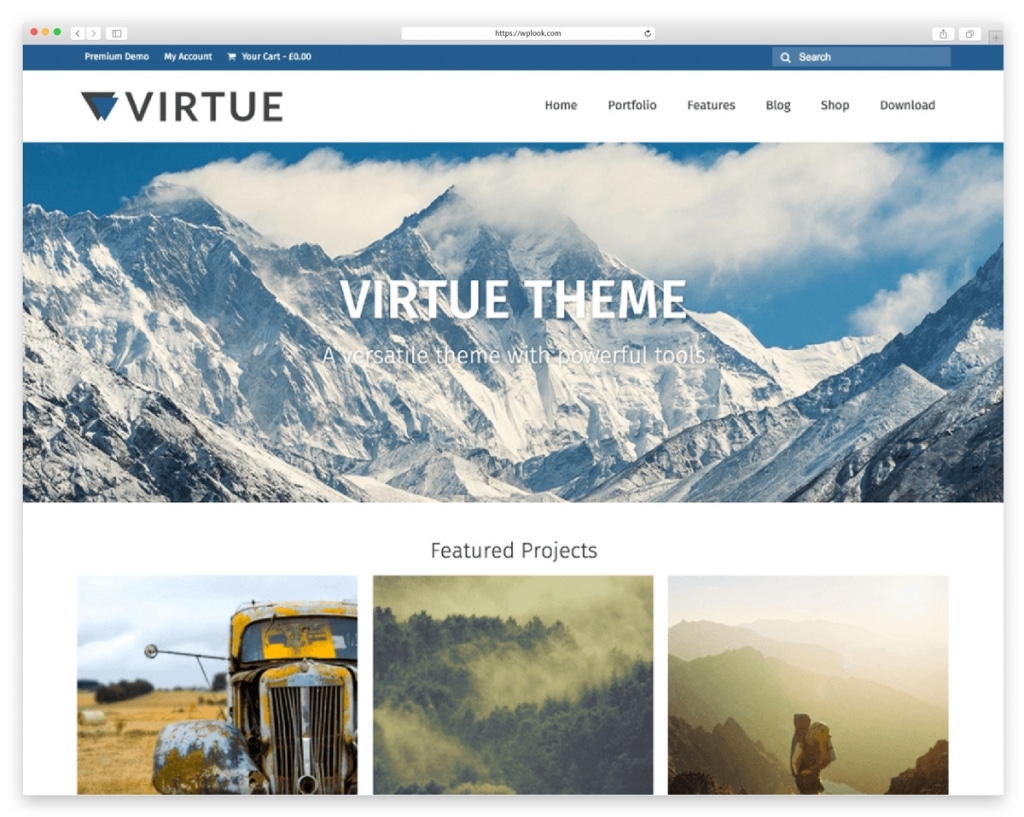 Virtue - Free Responsive WordPress Theme