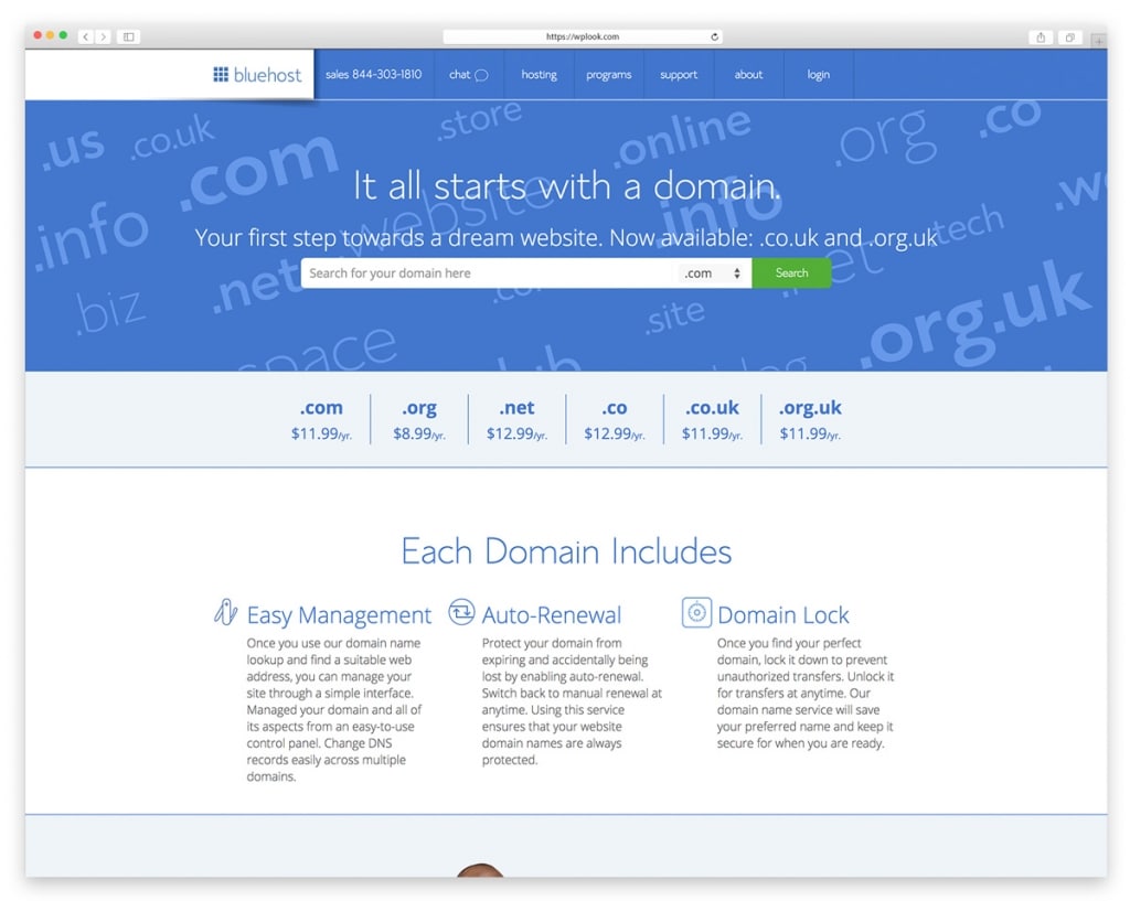Bluehost - Register Domain Name