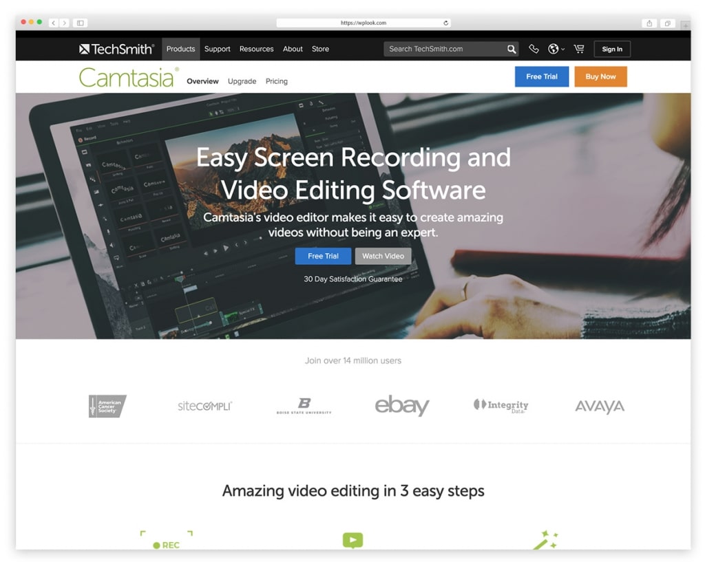 camtasia video editing software free download