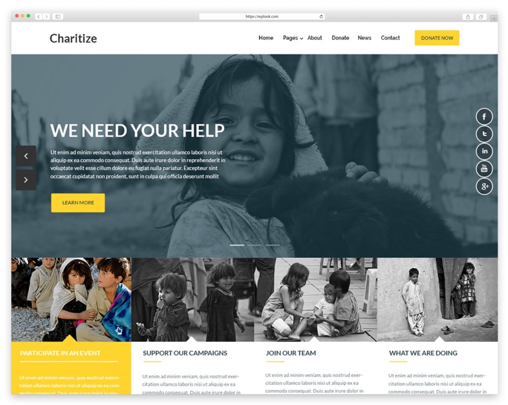 Charitize Free WordPress Theme for Churches