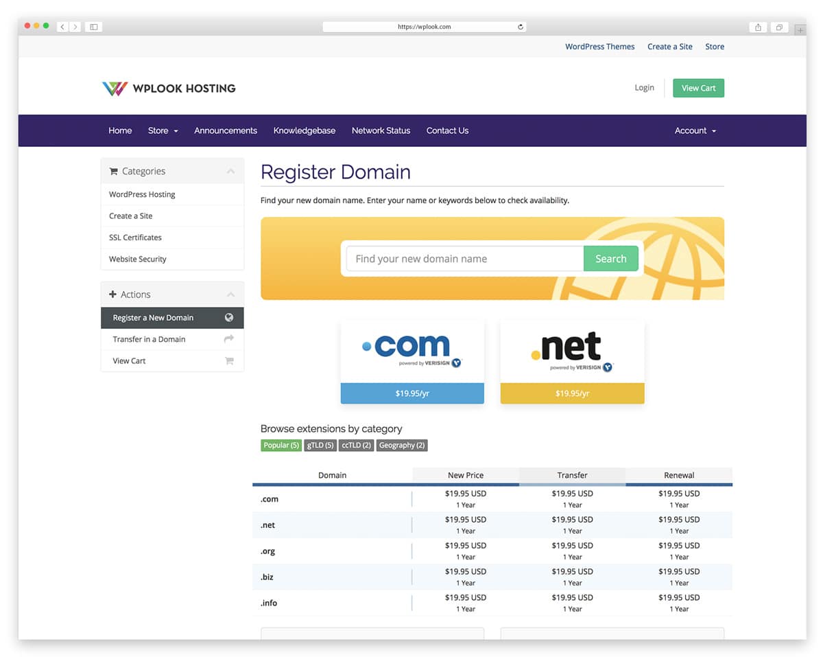 WPlook - Domain Name Registrar