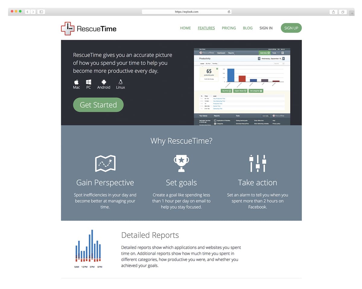 RescueTime - Tracking Application