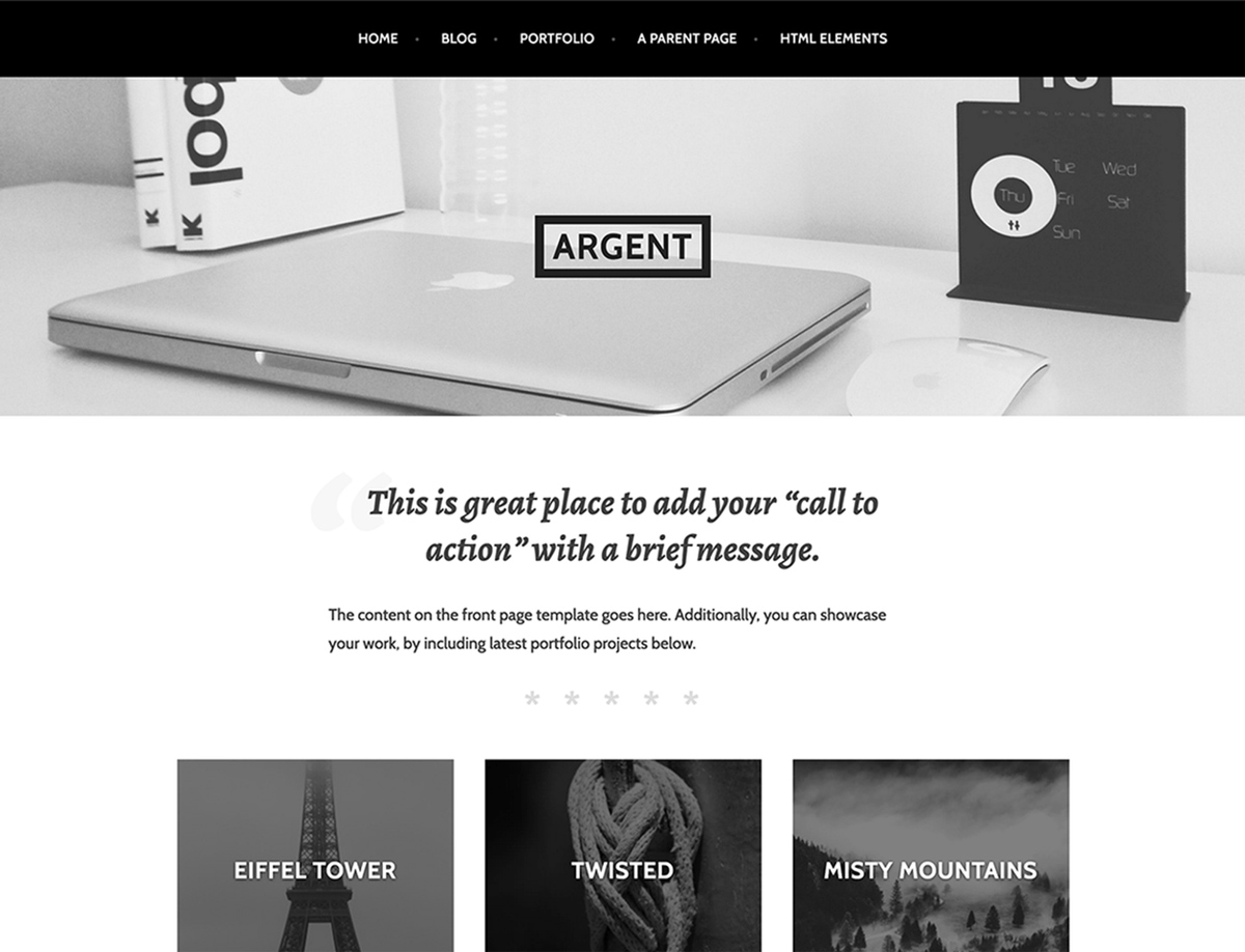 Argent - Free WordPress Theme