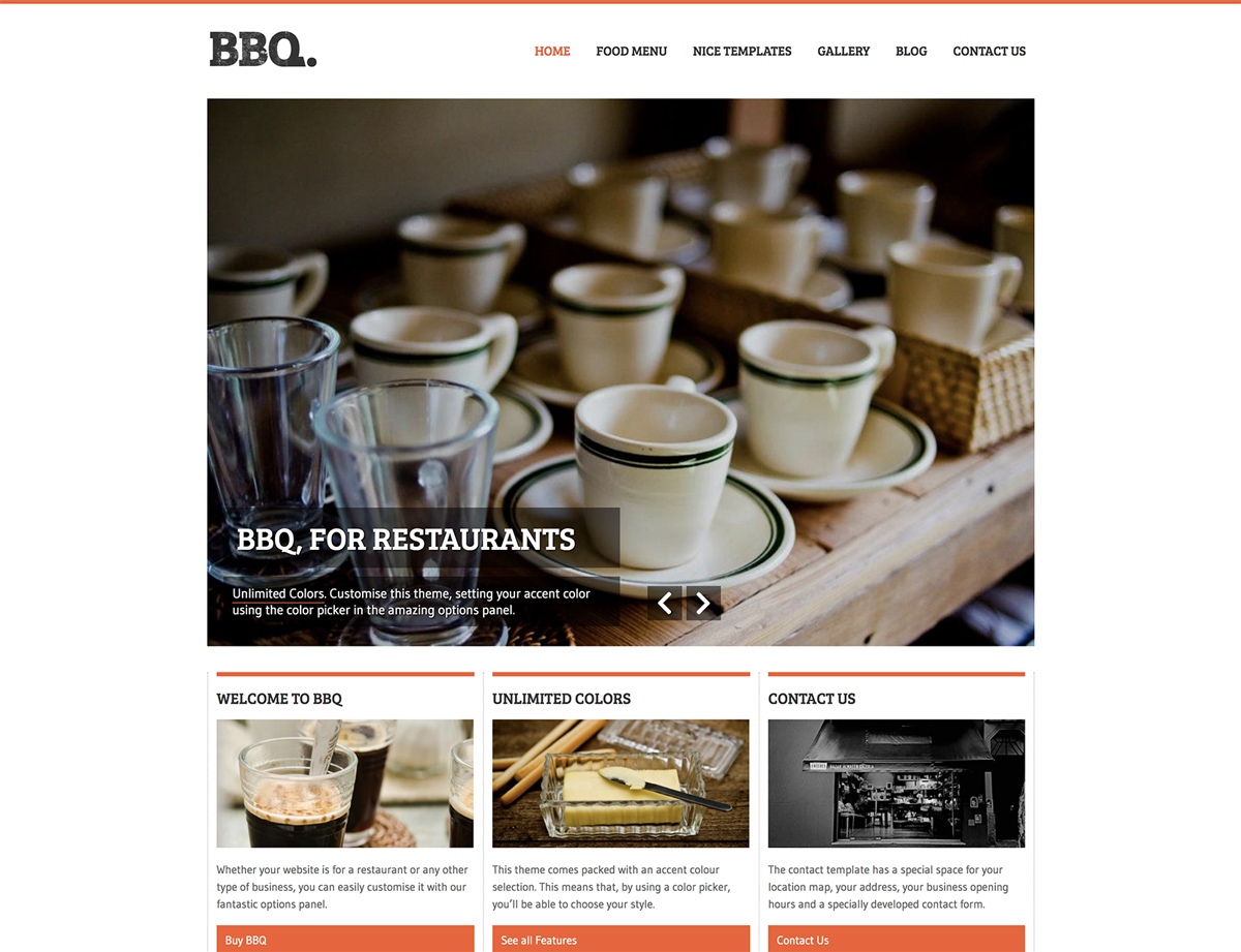 BBQ - Restaurant WordPress Theme