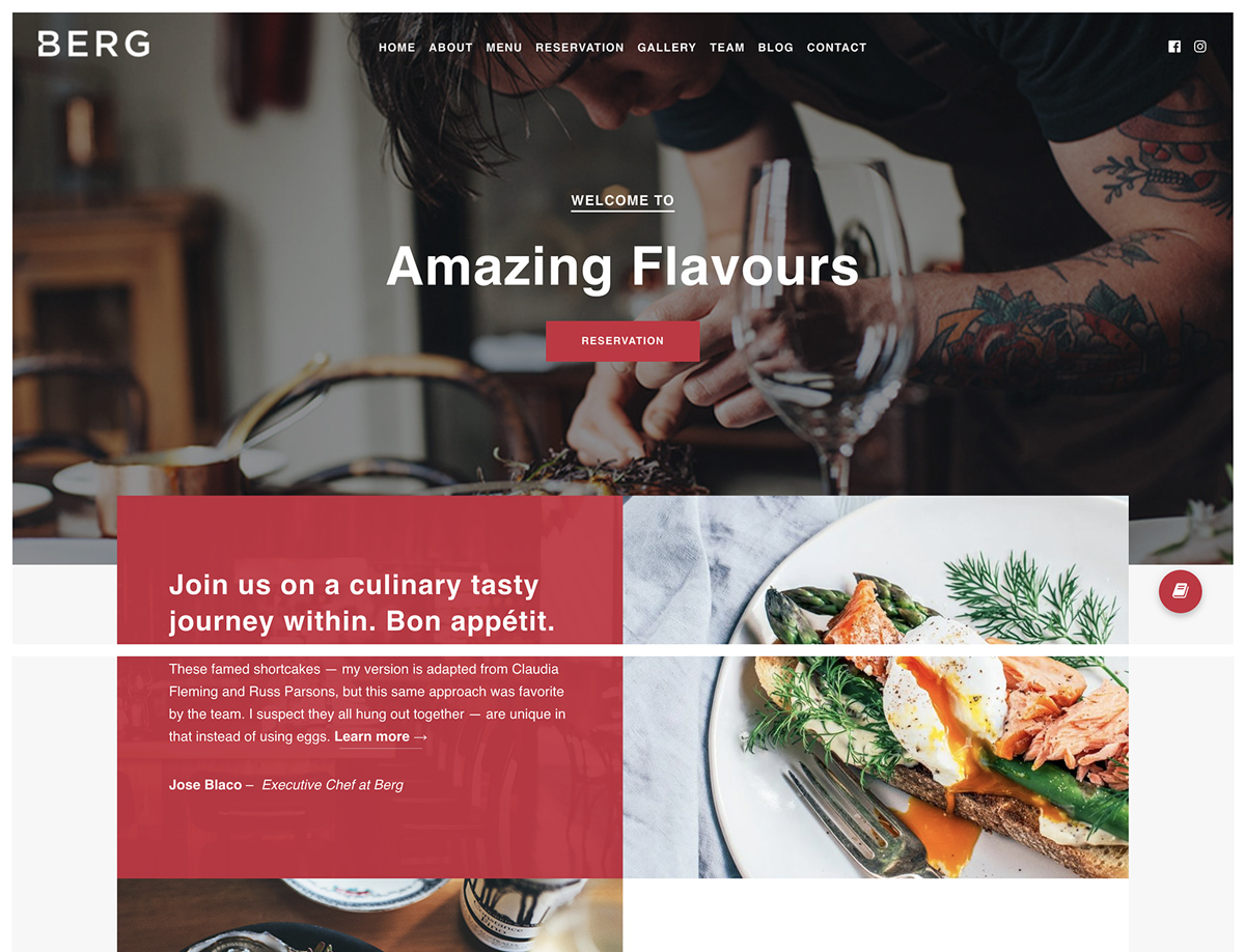 BERG - Restaurant WordPress Theme