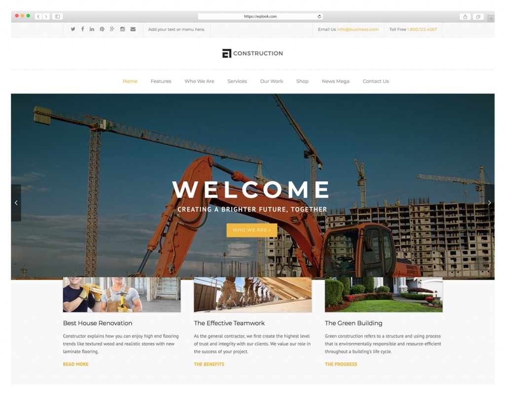 Construction WordPress Theme 