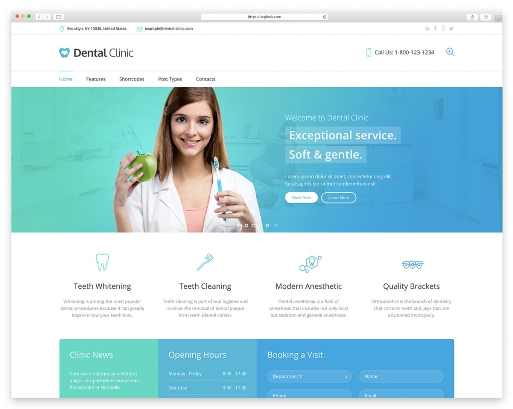 Dental Clinic - Dentist WordPress Theme 