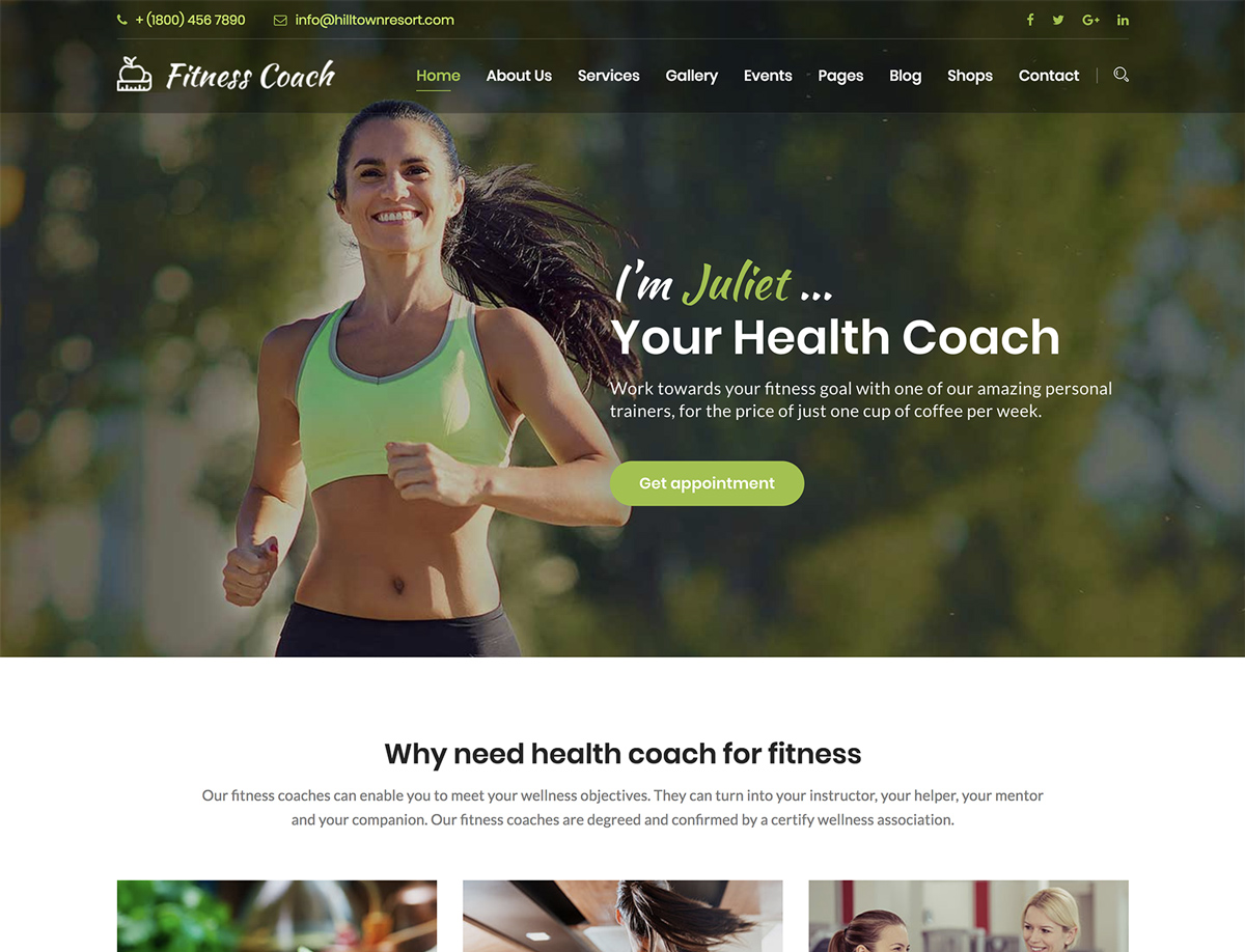 Fitness Coach - Health, Fitness, Personal Coach Template