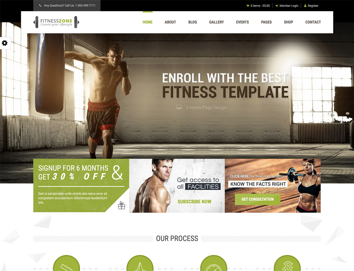 Fitness Zone - Gym & Fitness Theme