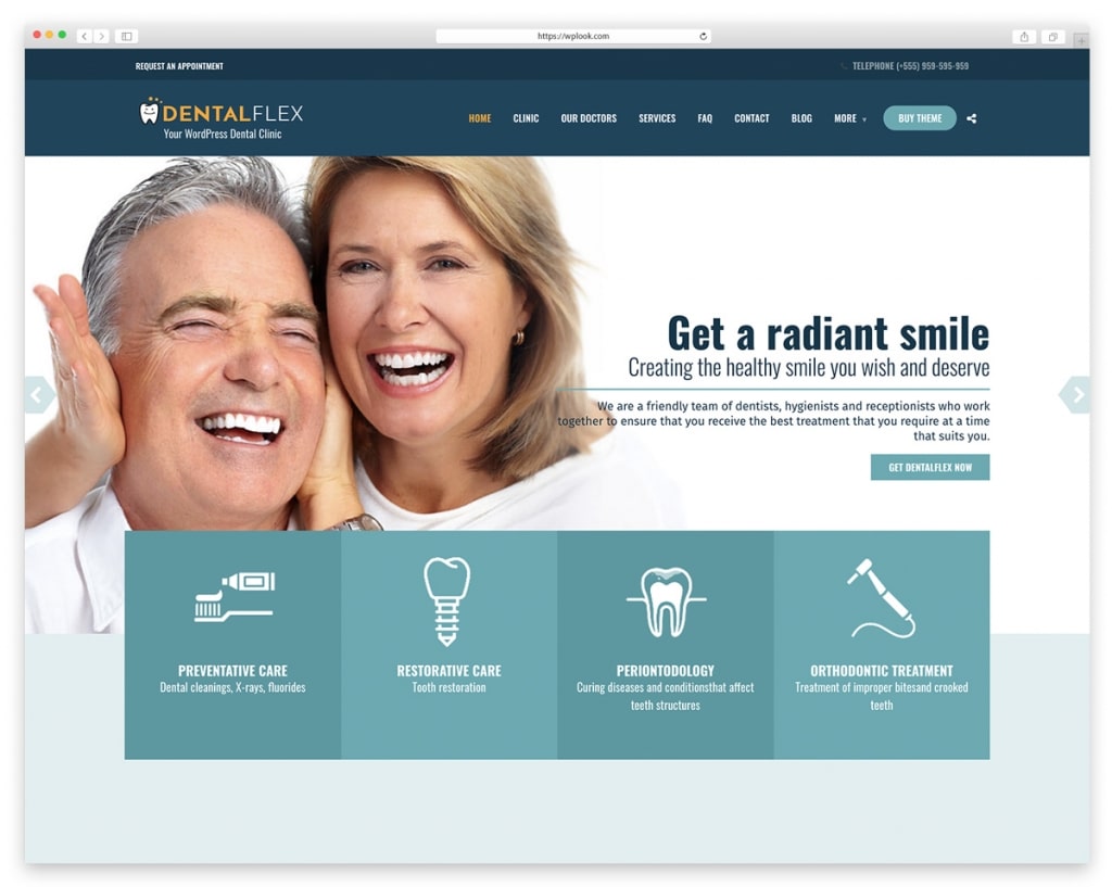 Healthflex - Dentist WordPress Theme 