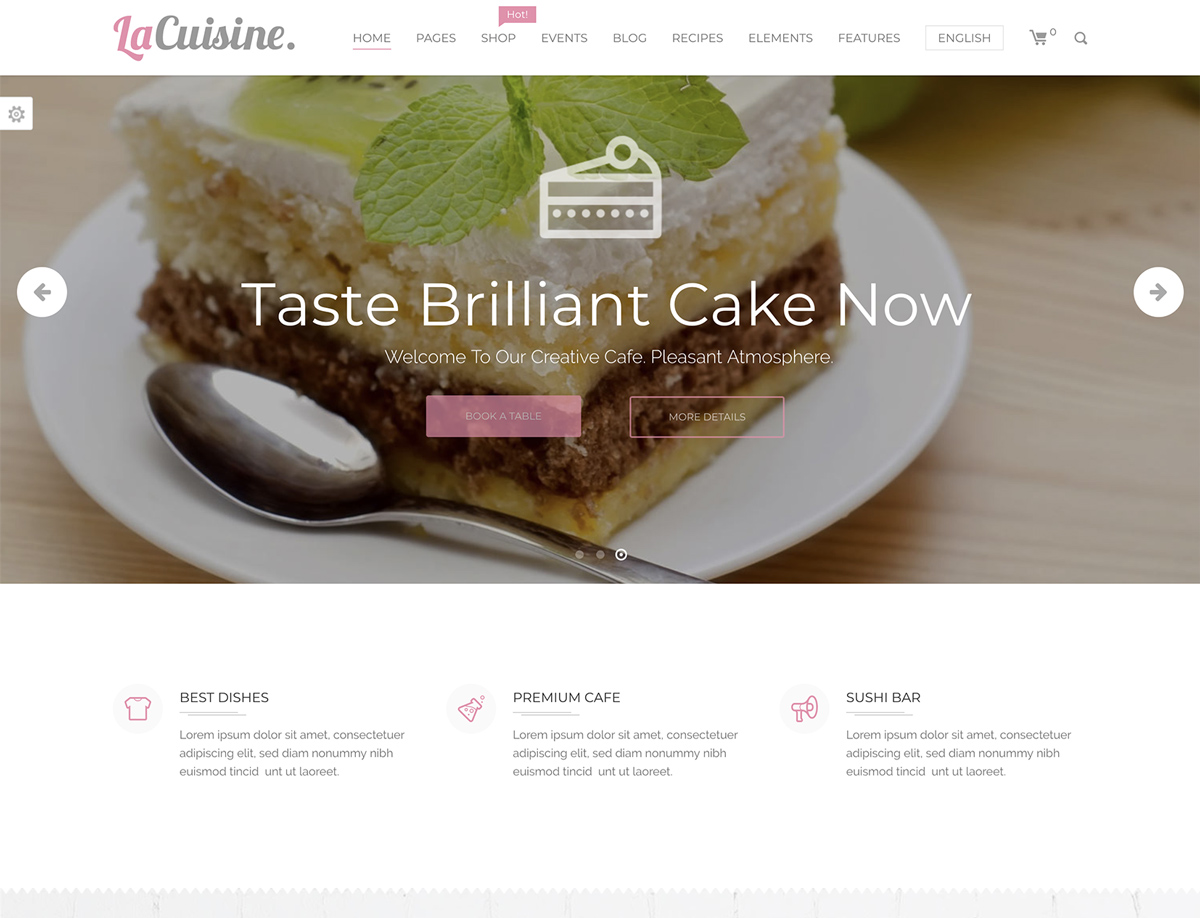 LaCuisine - Restaurant WordPress Theme