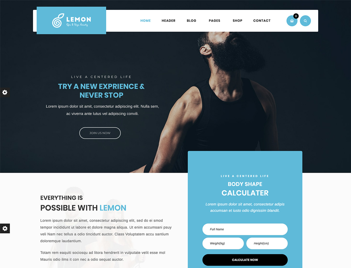 Lemon - Gym and Fitness WordPress Theme