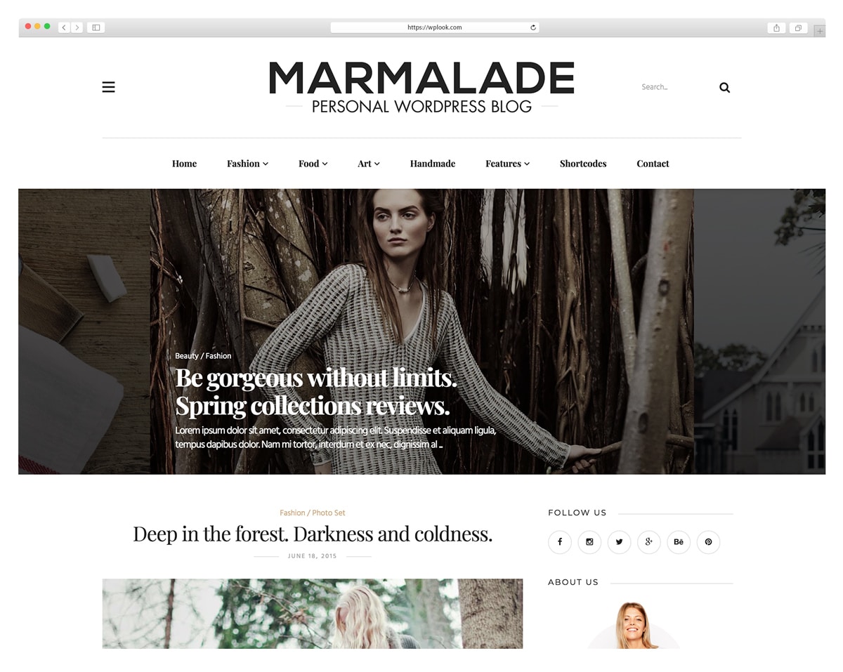The Marmalade - Personal WordPress Blog Theme