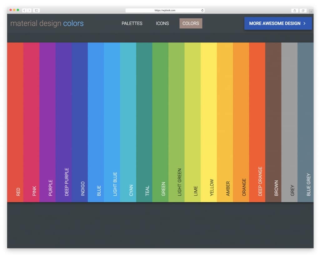 Material Design Palette - Color Scheme Tool