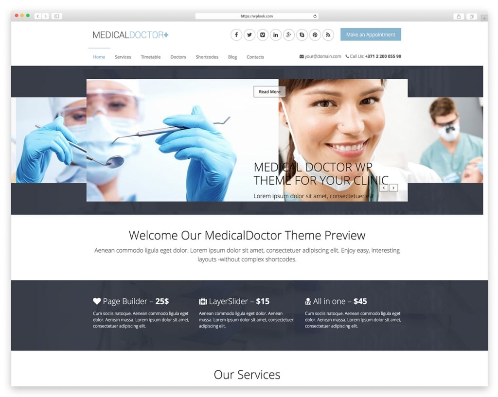 MedicalDoctor - WordPress Theme for Dentists