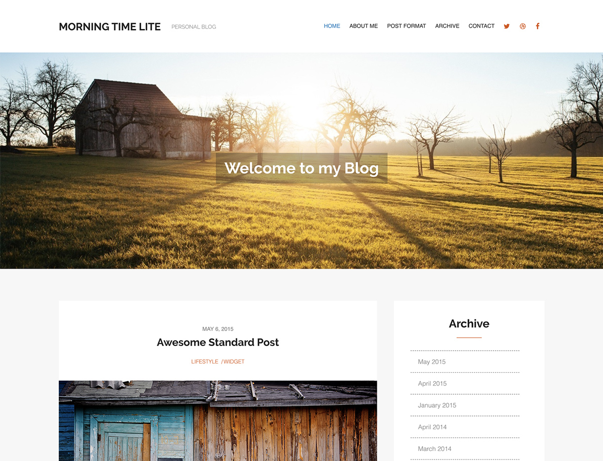 Morning Time Lite - Free WordPress theme